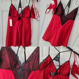 Gilligan & O'Malley lace Satin Chemise Sleep set